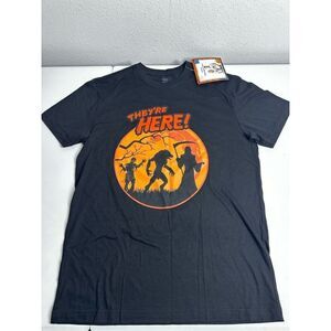 NWT WinWin They’re Here Unisex Graphic T-shirt Size L Cotton Blend Dark Gray